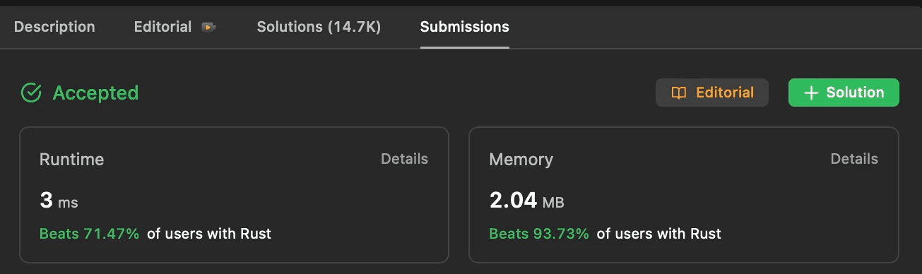 Challenge 2: screenshot from LeetCode showing Resutlts by AI coding